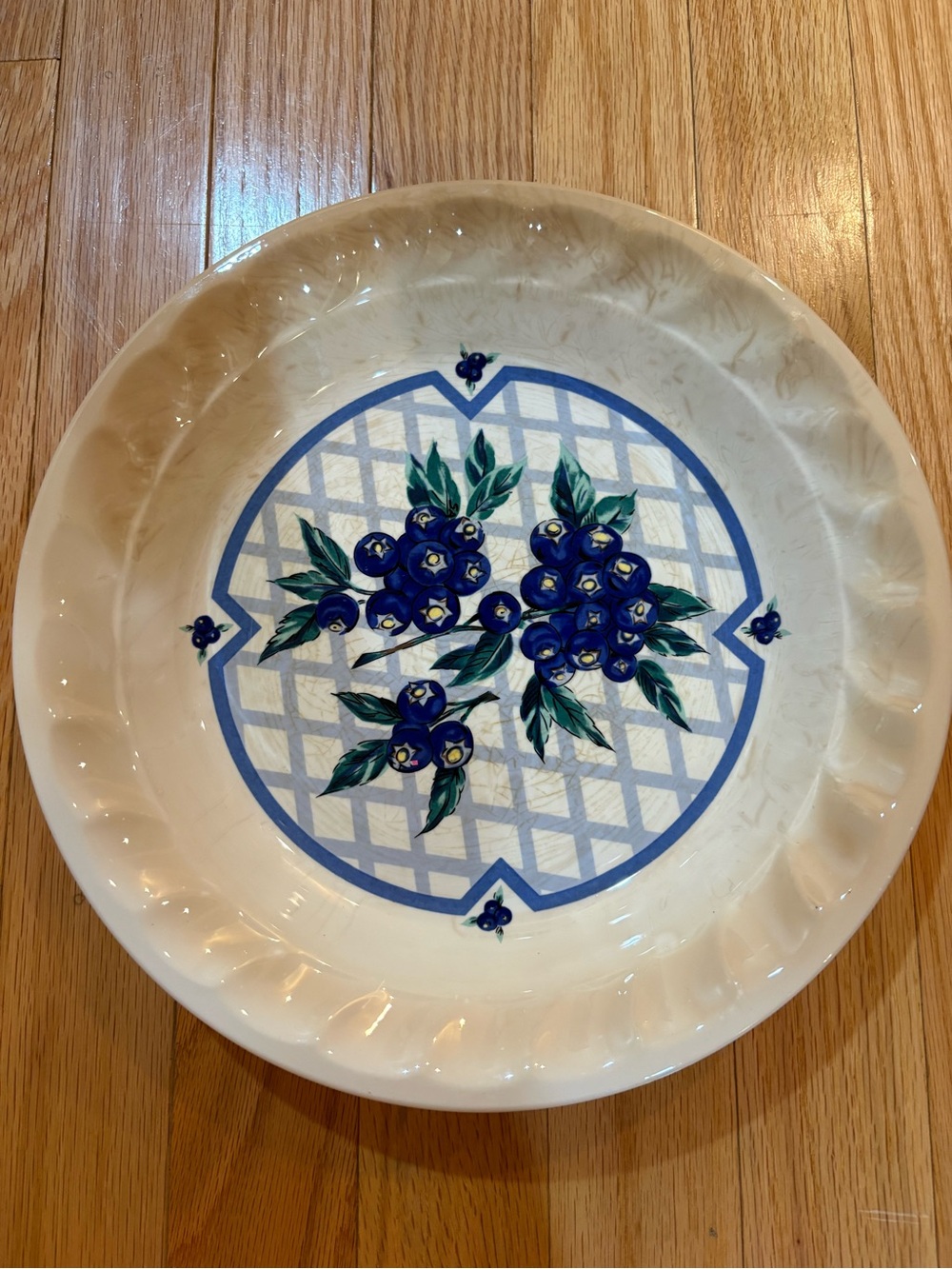 Vintage The Farmer's Market Collection Blueberry Pie Plate serving dish